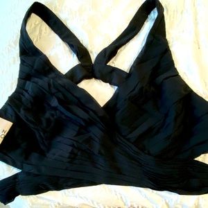 Fame & partners two piece formal gown black size 16 new with tags